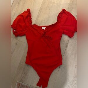 Superdown red bodysuit